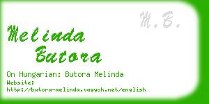 melinda butora business card